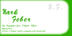 mark feber business card